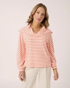 Sale Pullover mit Streifen & Kragen Shirts & Tops
