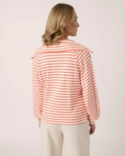 Sale Pullover mit Streifen & Kragen Shirts & Tops