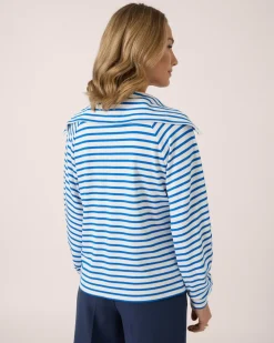 Sale Pullover mit Streifen & Kragen Shirts & Tops