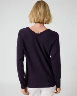 Hot Pullover mit tiefem V-Ausschnitt Strickware