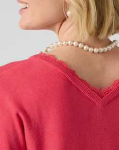 Hot Pullover mit tiefem V-Ausschnitt Strickware