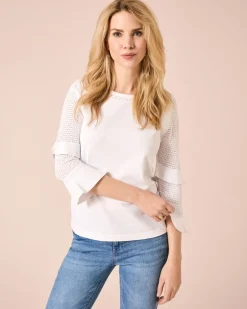 Outlet Pullover mit Volants Strickware