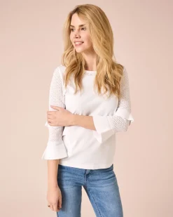 Outlet Pullover mit Volants Strickware