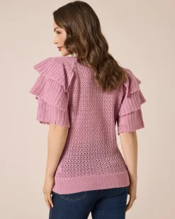 Outlet Pullover mit weiten Ärmeln Strickware