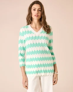 Sale Pullover mit Zick-Zack-Muster Strickware