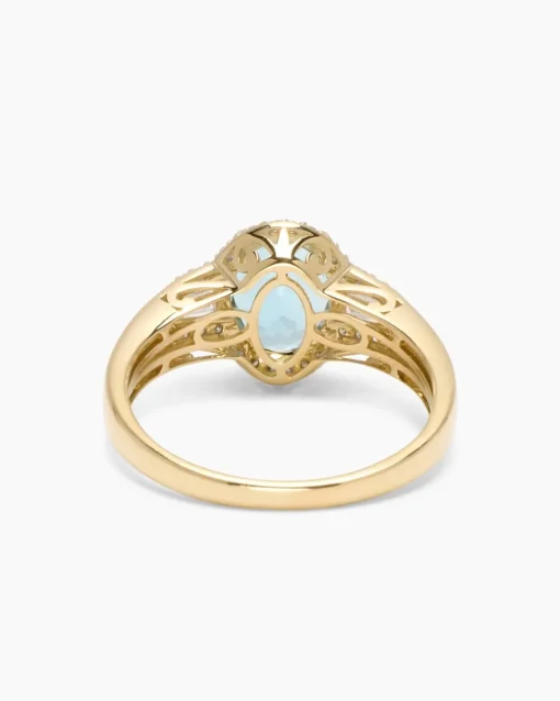 Clearance Ring mit Aquamarin & Diamanten Ringe
