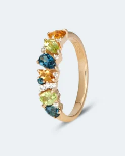 New Ring mit Edelsteinmix, Diamanten & Brillanten Ringe