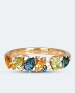 New Ring mit Edelsteinmix, Diamanten & Brillanten Ringe