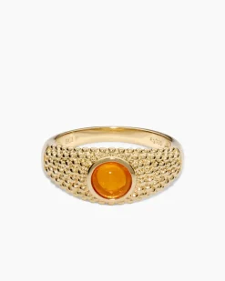 Clearance Ring mit Feueropal Ringe