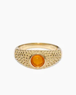 Clearance Ring mit Feueropal Ringe