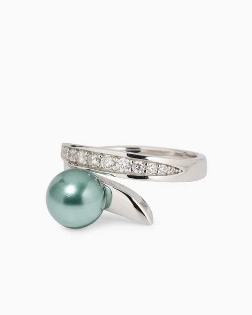 Discount Ring mit MK-Perle 8 mm und Zirkonia Ringe