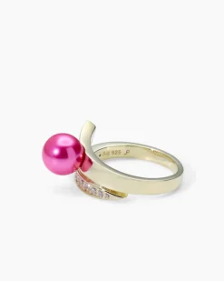 Hot Ring mit MK-Perle 8 mm und Zirkonia Ringe