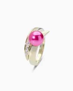 Hot Ring mit MK-Perle 8 mm und Zirkonia Ringe