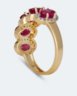 Hot Ring mit Sambia Rubin und Zirkon Ringe