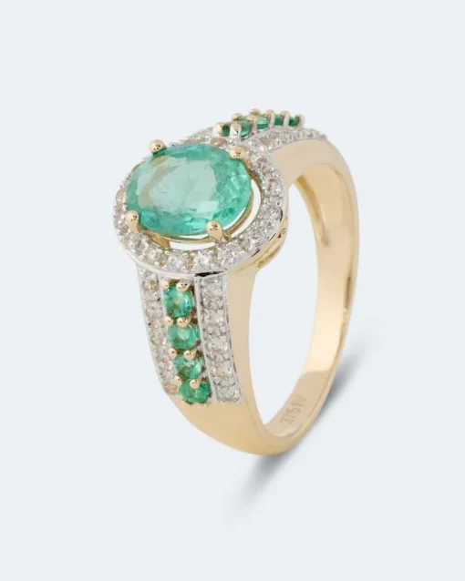 Discount Ring mit Sambia Smaragd Ringe