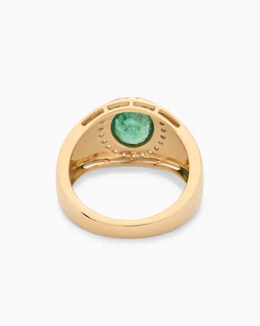 Outlet Ring mit Sambia Smaragd + Brillanten Ringe