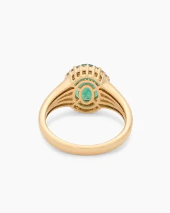 Ring mit Sambia Smaragd + Brillanten Ringe