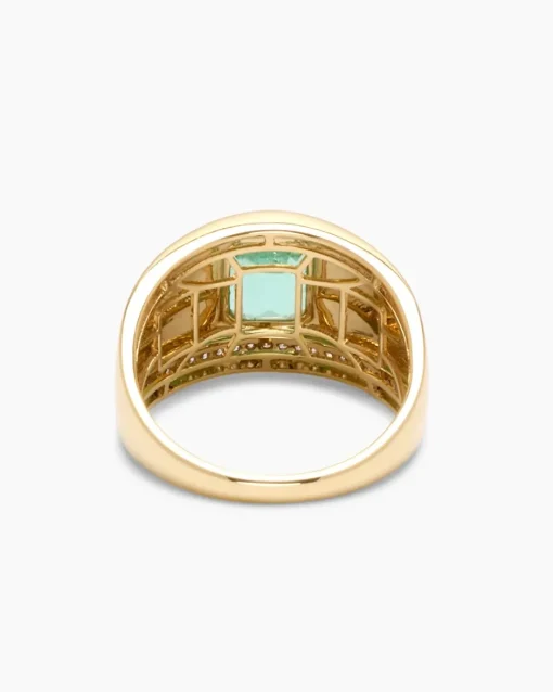 Hot Ring mit Sambia Smaragd + Diamanten Ringe