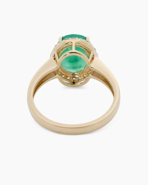 Ring mit Sambia Smaragd und Zirkon Ringe