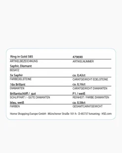 Sale Ring mit Saphir + Brillanten Ringe