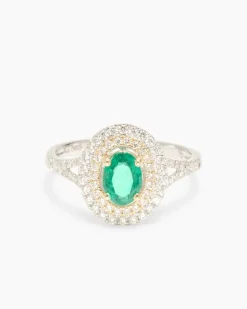 New Ring mit Smaragd + Brillanten Ringe