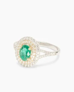 New Ring mit Smaragd + Brillanten Ringe