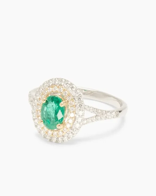 New Ring mit Smaragd + Brillanten Ringe