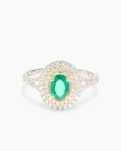 New Ring mit Smaragd + Brillanten Ringe