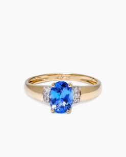 Online Ring mit Tansanit AAA & Brillanten Ringe
