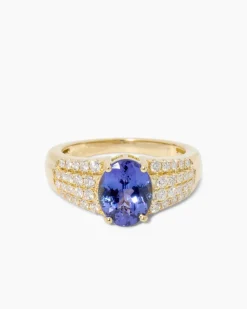 Sale Ring mit Tansanit AAAA & Brillanten Ringe