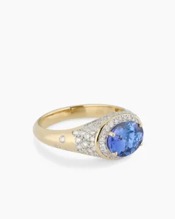 Discount Ring mit Tansanit AAAA & Brillanten Ringe