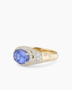 Discount Ring mit Tansanit AAAA & Brillanten Ringe
