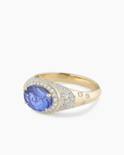 Discount Ring mit Tansanit AAAA & Brillanten Ringe
