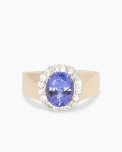 Discount Ring mit Tansanit AAAA+ und Saphiren Ringe
