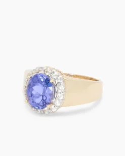 Discount Ring mit Tansanit AAAA+ und Saphiren Ringe