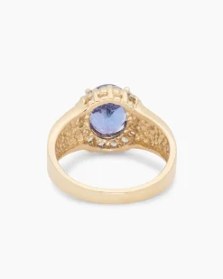 Discount Ring mit Tansanit AAAA+ und Saphiren Ringe