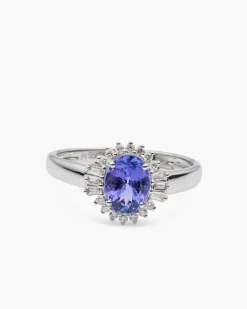 New Ring mit Tansanit AAAAA & Diamanten Ringe