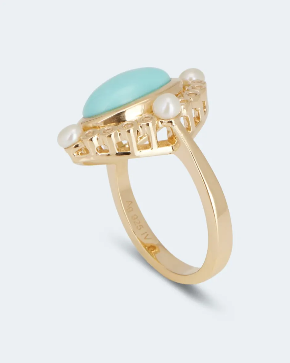 Discount Ring mit Türkis Ringe