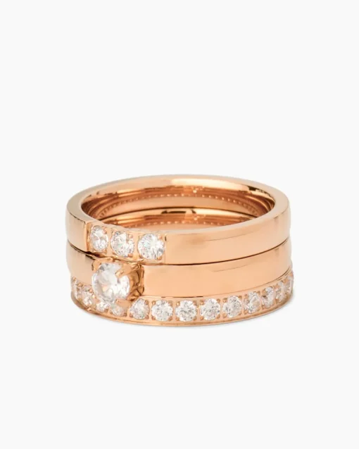 Sale Ring mit Zirkonia, 3er Set Ringe