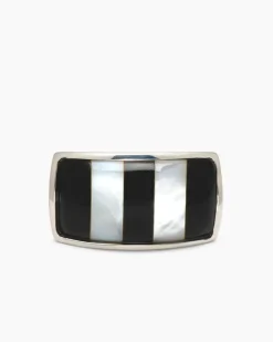 Hot Ring "Zebra" mit Perlmutt-Onyx Ringe