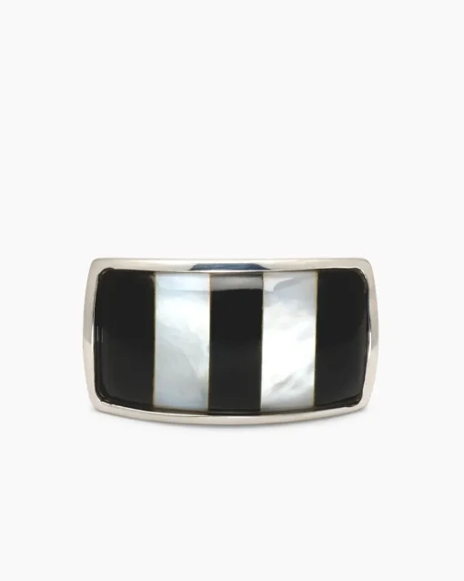 Hot Ring "Zebra" mit Perlmutt-Onyx Ringe