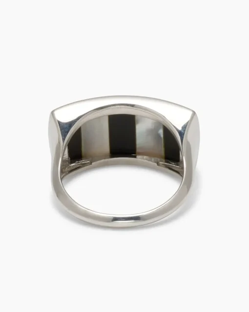 Hot Ring "Zebra" mit Perlmutt-Onyx Ringe