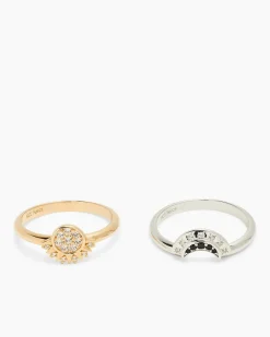 Discount Ring-Set mit Zirkon & Spinell, 2tlg. Ringe