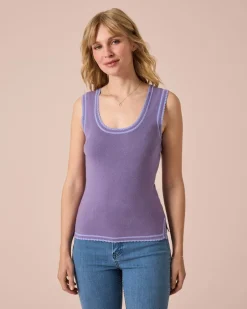 Clearance Ärmelloses Shirt mit Wellenkanten Shirts & Tops