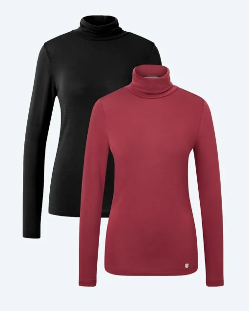Discount Rollkragenshirt im Doppelpack Strickware