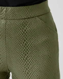 Outlet Schlupfhose in Schlangenlederoptik Hosen