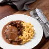 Discount Schweinefilet in Pfifferlingsoße Lebensmittel