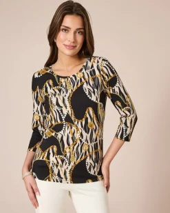 Shirt mit Animal- und Kettendruck Shirts & Tops