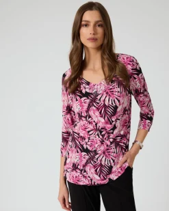 Clearance Shirt mit Blätterdruck Shirts & Tops