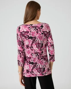 Clearance Shirt mit Blätterdruck Shirts & Tops